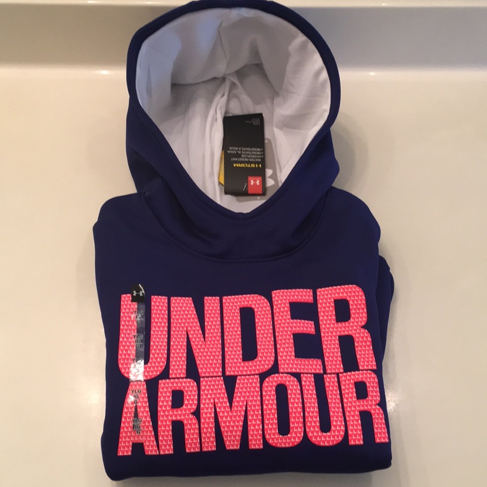 Under Armour Big Girls Fleece Youth Hoodie - Picture 2 of 10